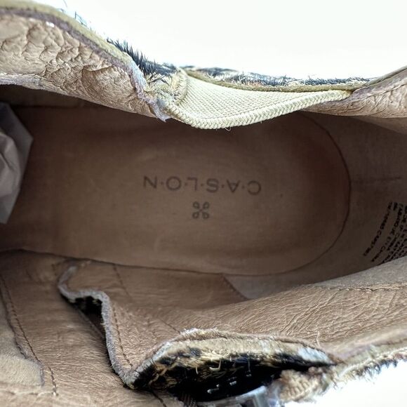 Caslon Nora Chelsea Womens Sz 8M Fur Calf‎ Hair Leather Leopard Zip Ankle Boots - Picture 8 of 8